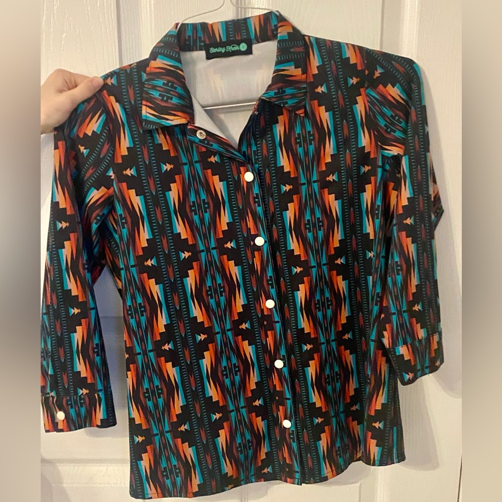 Sterling Kreek Tribal Print Shirt